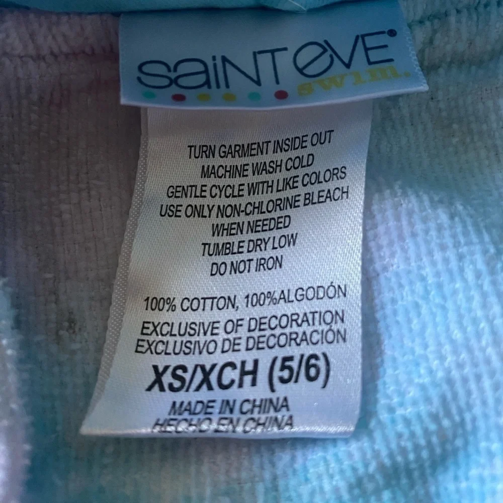 SAINT EVE-TERRY CLOTH UNICORN ROBE-Size 5/6